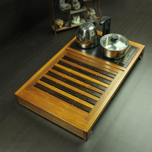 品味东方雅韵 进口花梨木与黑檀木高档茶盘，功夫茶具的极致之选